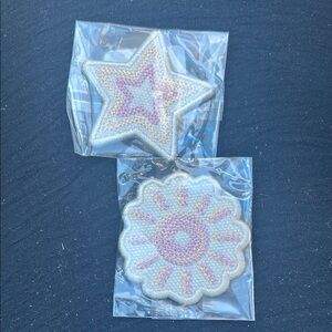 Stoney Clover Lane Star and Flower Embroidered Patches
